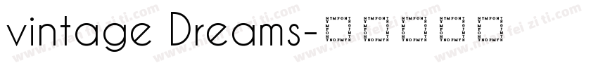 vintage Dreams字体转换